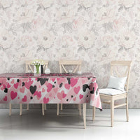 In October We Wear Pink Tablecloth Pink Pretty Bow Pastel Gingham - Wonder Print Shop
