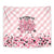 In October We Wear Pink Tapestry Pink Pretty Bow Pastel Gingham - Wonder Print Shop