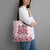 In October We Wear Pink Tote Bag Pink Pretty Bow Pastel Gingham - Wonder Print Shop