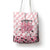 In October We Wear Pink Tote Bag Pink Pretty Bow Pastel Gingham - Wonder Print Shop