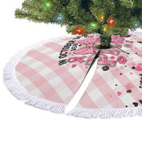 In October We Wear Pink Tree Skirt Pink Pretty Bow Pastel Gingham - Wonder Print Shop