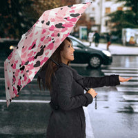 In October We Wear Pink Umbrella Pink Pretty Bow Pastel Gingham - Wonder Print Shop