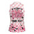 Personalized In October We Wear Pink Women Sleeveless Polo Shirt Pink Pretty Bow Pastel Gingham - Wonder Print Shop