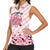 Personalized In October We Wear Pink Women Sleeveless Polo Shirt Pink Pretty Bow Pastel Gingham - Wonder Print Shop