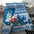 Custom Louisiana Christmas Bedding Set Santa Claus Riding Motorcycle With Pelican - Wonder Print Shop