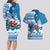 Custom Louisiana Christmas Couples Matching Long Sleeve Bodycon Dress and Hawaiian Shirt Santa Claus Riding Motorcycle With Pelican - Wonder Print Shop