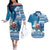 Custom Louisiana Christmas Couples Matching Off The Shoulder Long Sleeve Dress and Hawaiian Shirt Santa Claus Riding Motorcycle With Pelican - Wonder Print Shop