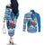 Custom Louisiana Christmas Couples Matching Off The Shoulder Long Sleeve Dress and Long Sleeve Button Shirt Santa Claus Riding Motorcycle With Pelican LT01