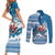 Custom Louisiana Christmas Couples Matching Short Sleeve Bodycon Dress and Long Sleeve Button Shirt Santa Claus Riding Motorcycle With Pelican - Wonder Print Shop