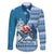 Custom Louisiana Christmas Family Matching Off Shoulder Maxi Dress and Hawaiian Shirt Santa Claus Riding Motorcycle With Pelican - Wonder Print Shop