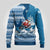 Custom Louisiana Christmas Ugly Christmas Sweater Santa Claus Riding Motorcycle With Pelican - Wonder Print Shop
