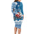 Custom Louisiana Christmas Long Sleeve Bodycon Dress Santa Claus Riding Motorcycle With Pelican - Wonder Print Shop