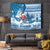 Custom Louisiana Christmas Tapestry Santa Claus Riding Motorcycle With Pelican - Wonder Print Shop