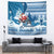 Custom Louisiana Christmas Tapestry Santa Claus Riding Motorcycle With Pelican - Wonder Print Shop
