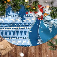 Louisiana Christmas Tree Skirt Santa Claus Riding Motorcycle With Pelican - Wonder Print Shop