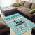Custom Cat Christmas Area Rug Cat With Snowman In Winter Scene - Wonder Print Shop