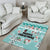 Custom Cat Christmas Area Rug Cat With Snowman In Winter Scene - Wonder Print Shop