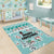 Custom Cat Christmas Area Rug Cat With Snowman In Winter Scene - Wonder Print Shop
