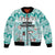 Custom Cat Christmas Bomber Jacket Cat With Snowman In Winter Scene - Wonder Print Shop