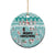 Cat Christmas Ceramic Ornament Cat With Snowman In Winter Scene - Wonder Print Shop