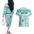 Custom Cat Christmas Couples Matching Off The Shoulder Long Sleeve Dress and Hawaiian Shirt Cat With Snowman In Winter Scene - Wonder Print Shop