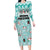 Custom Cat Christmas Family Matching Long Sleeve Bodycon Dress and Hawaiian Shirt Cat With Snowman In Winter Scene - Wonder Print Shop