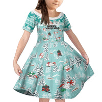 Custom Cat Christmas Family Matching Mermaid Dress and Hawaiian Shirt Cat With Snowman In Winter Scene - Wonder Print Shop