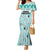 Custom Cat Christmas Family Matching Mermaid Dress and Hawaiian Shirt Cat With Snowman In Winter Scene - Wonder Print Shop