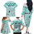 Custom Cat Christmas Family Matching Off Shoulder Long Sleeve Dress and Hawaiian Shirt Cat With Snowman In Winter Scene - Wonder Print Shop