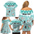 Custom Cat Christmas Family Matching Off Shoulder Short Dress and Hawaiian Shirt Cat With Snowman In Winter Scene - Wonder Print Shop