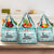 Custom Cat Christmas Grocery Bag Cat With Snowman In Winter Scene