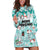 Custom Cat Christmas Hoodie Dress Cat With Snowman In Winter Scene - Wonder Print Shop