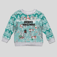 Custom Cat Christmas Kid Ugly Christmas Sweater Cat With Snowman In Winter Scene - Wonder Print Shop