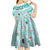 Custom Cat Christmas Kid Short Sleeve Dress Cat With Snowman In Winter Scene - Wonder Print Shop