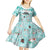 Custom Cat Christmas Kid Short Sleeve Dress Cat With Snowman In Winter Scene - Wonder Print Shop