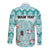 Custom Cat Christmas Long Sleeve Button Shirt Cat With Snowman In Winter Scene - Wonder Print Shop