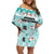 Custom Cat Christmas Off Shoulder Short Dress Cat With Snowman In Winter Scene - Wonder Print Shop