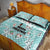 Custom Cat Christmas Quilt Bed Set Cat With Snowman In Winter Scene - Wonder Print Shop