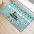 Custom Cat Christmas Rubber Doormat Cat With Snowman In Winter Scene - Wonder Print Shop