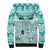 Custom Cat Christmas Sherpa Hoodie Cat With Snowman In Winter Scene - Wonder Print Shop