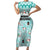Custom Cat Christmas Short Sleeve Bodycon Dress Cat With Snowman In Winter Scene - Wonder Print Shop
