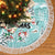 Cat Christmas Tree Skirt Cat With Snowman In Winter Scene - Wonder Print Shop