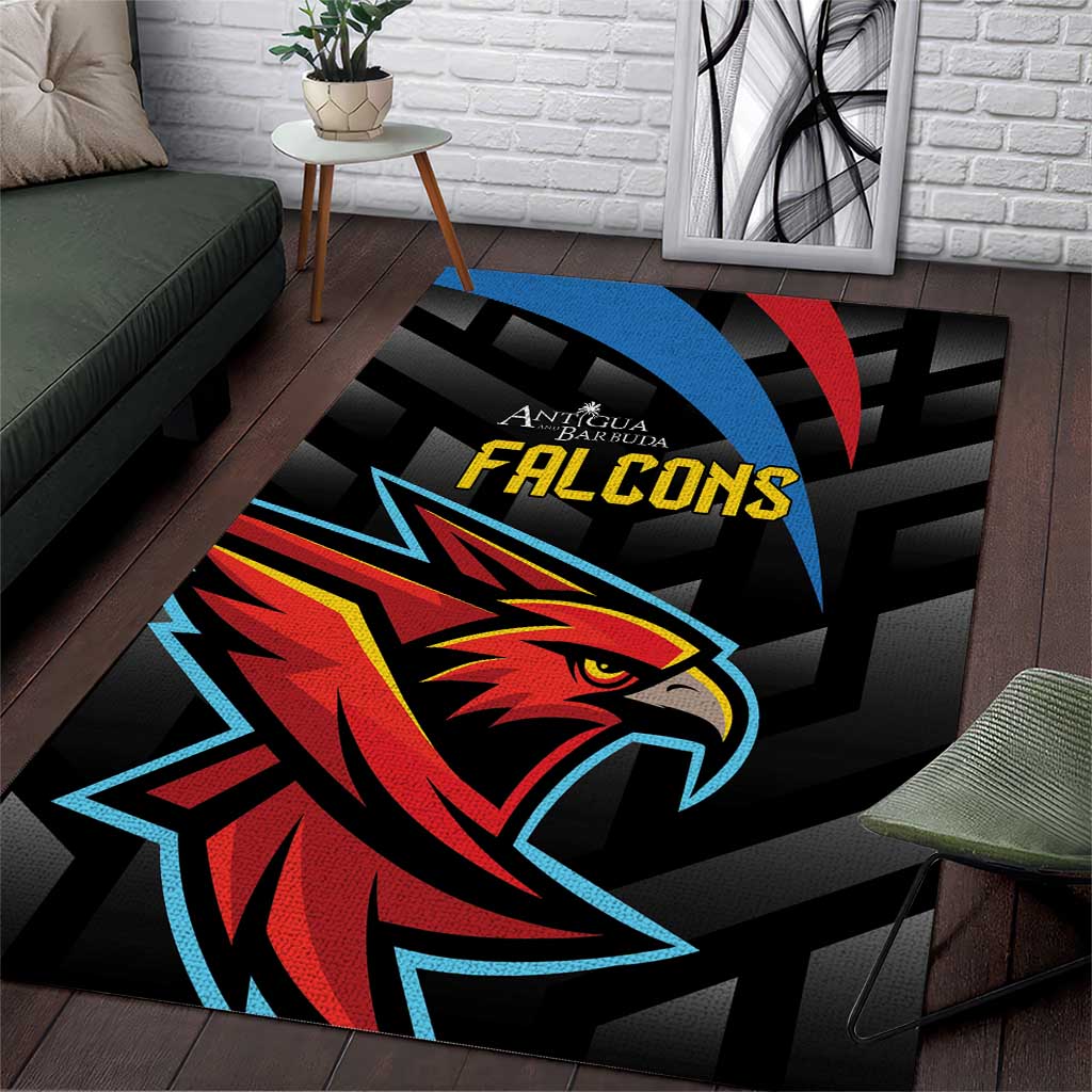 Antigua and Barbuda Cricket Area Rug Falcons Flying High - Wonder Print Shop