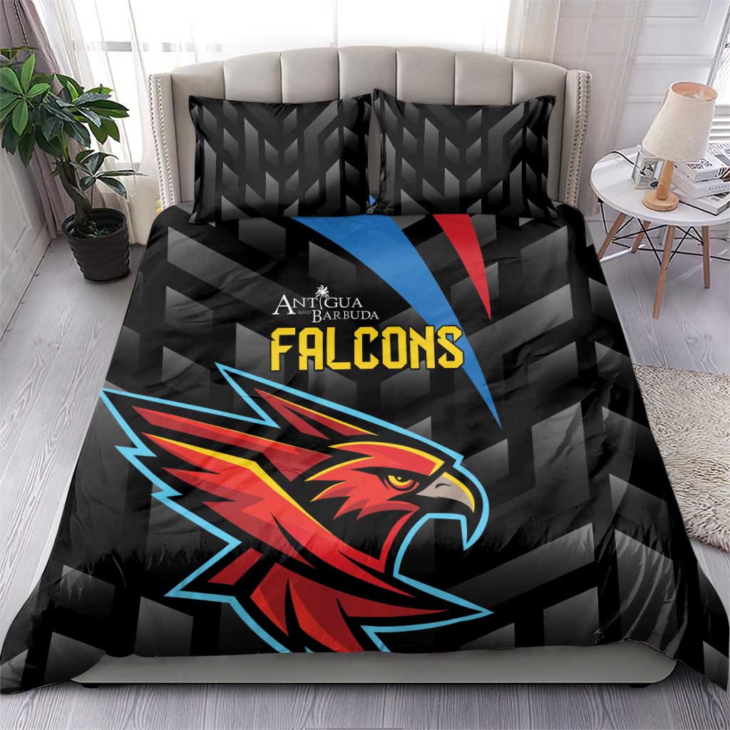 Antigua and Barbuda Cricket Bedding Set Falcons Flying High - Wonder Print Shop