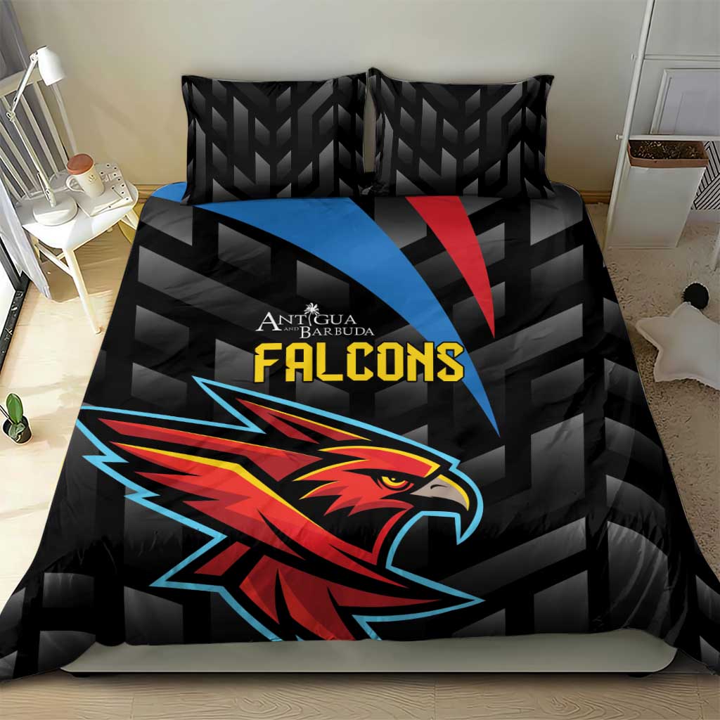 Antigua and Barbuda Cricket Bedding Set Falcons Flying High - Wonder Print Shop