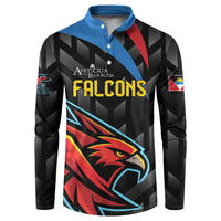 Custom Antigua and Barbuda Cricket Button Sweatshirt Falcons Flying High - Wonder Print Shop