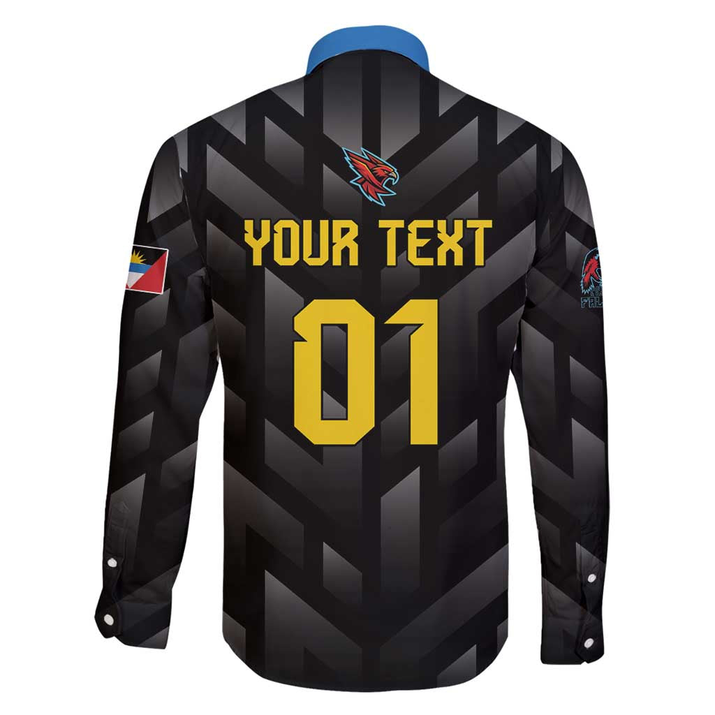 Custom Antigua and Barbuda Cricket Family Matching Long Sleeve Bodycon Dress and Hawaiian Shirt Falcons Flying High - Wonder Print Shop