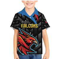 Custom Antigua and Barbuda Cricket Family Matching Mermaid Dress and Hawaiian Shirt Falcons Flying High - Wonder Print Shop