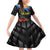 Custom Antigua and Barbuda Cricket Family Matching Off Shoulder Short Dress and Hawaiian Shirt Falcons Flying High - Wonder Print Shop