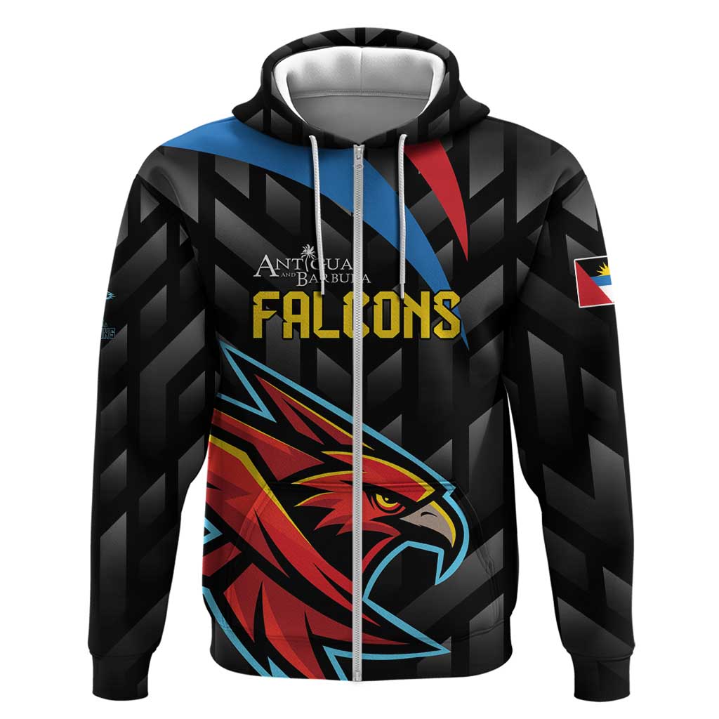 Custom Antigua and Barbuda Cricket Hoodie Falcons Flying High - Wonder Print Shop